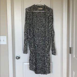 Long grey/white/black Cardigan
